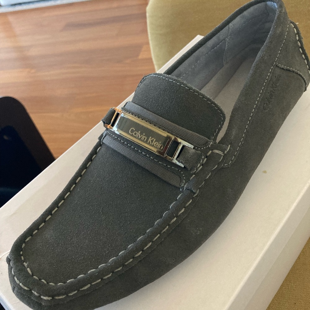 Calvin Klein suede driver shoes